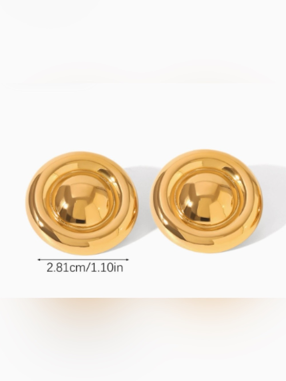 NEW✨ Mayamar $120 Round Earrings Stainless Steel Dipped in 24K Gold Waterproof